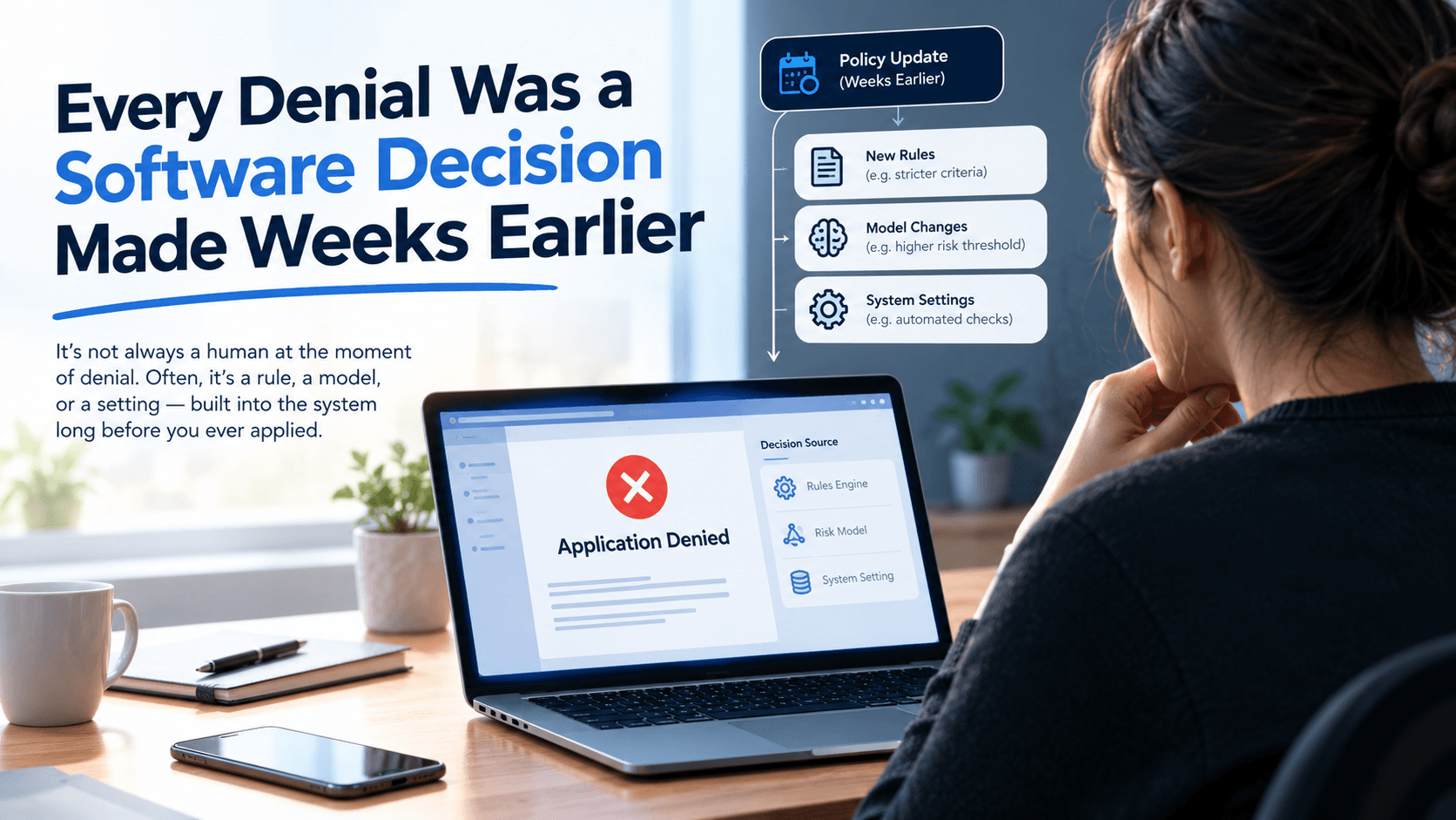 Every Denial Was a Software Decision Made Weeks Earlier